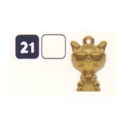 FIGURINE  21 CHAT NOIR DORÉ...