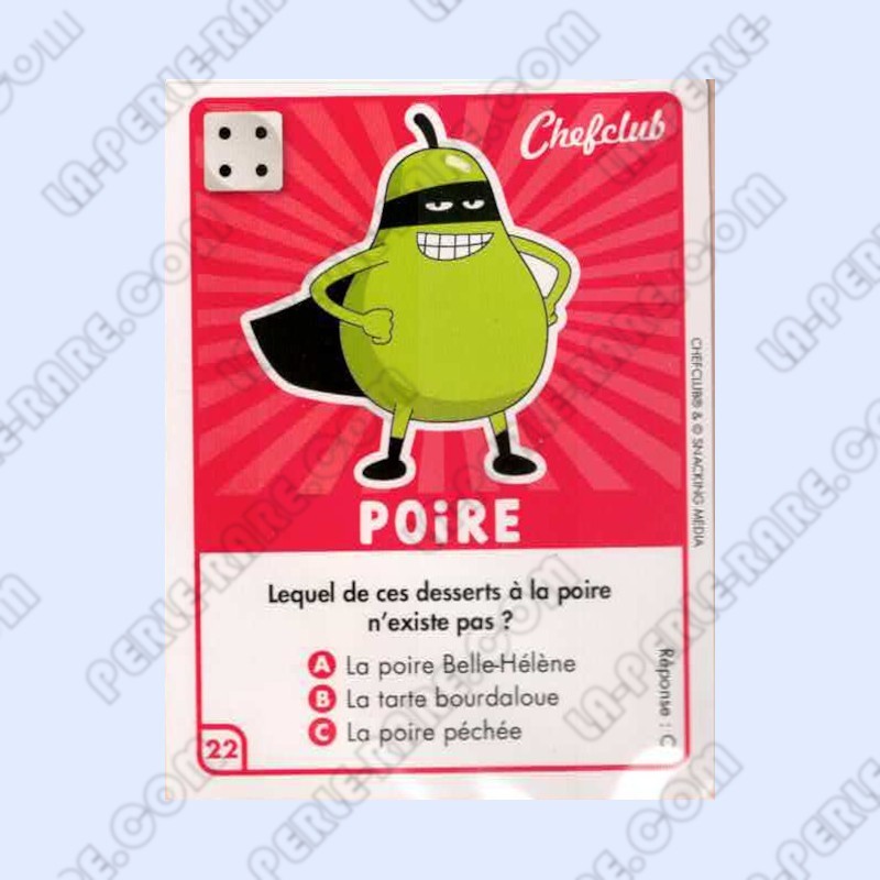 CARTE 22 POIRE - Collection 2023 - Amuse-toi en cuisine