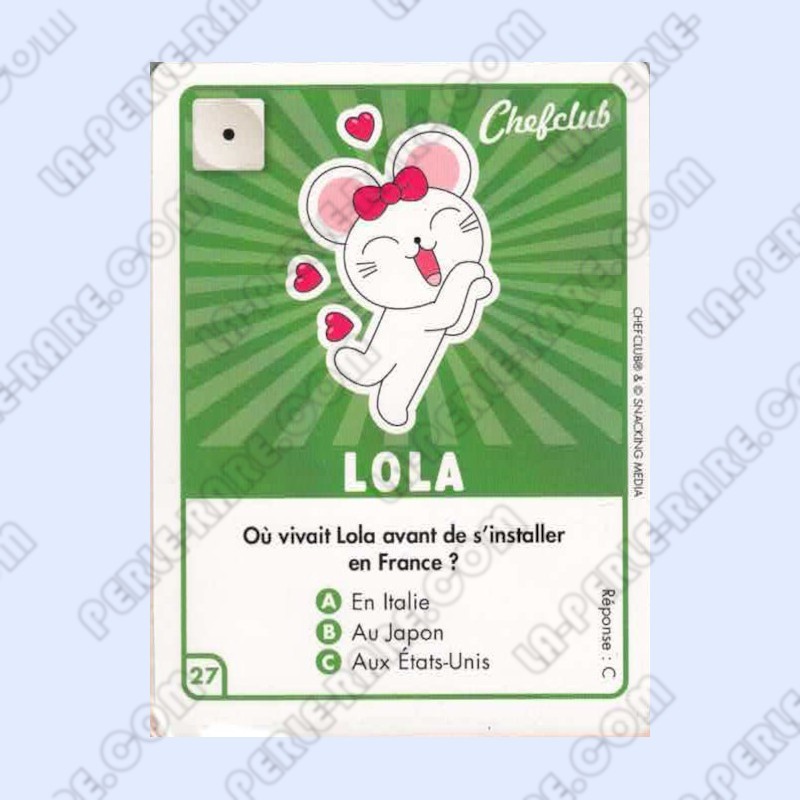 CARTE 27 LOLA - Collection 2023 - Amuse-toi en cuisine