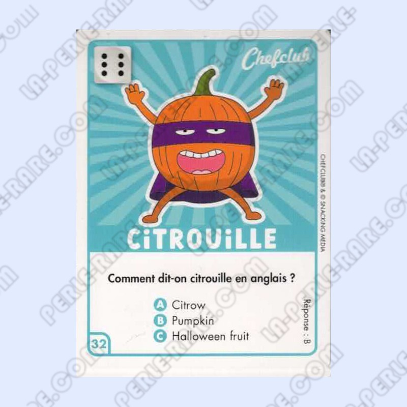 CARTE 32 CITROUILLE - Collection 2023 - Amuse-toi en cuisine