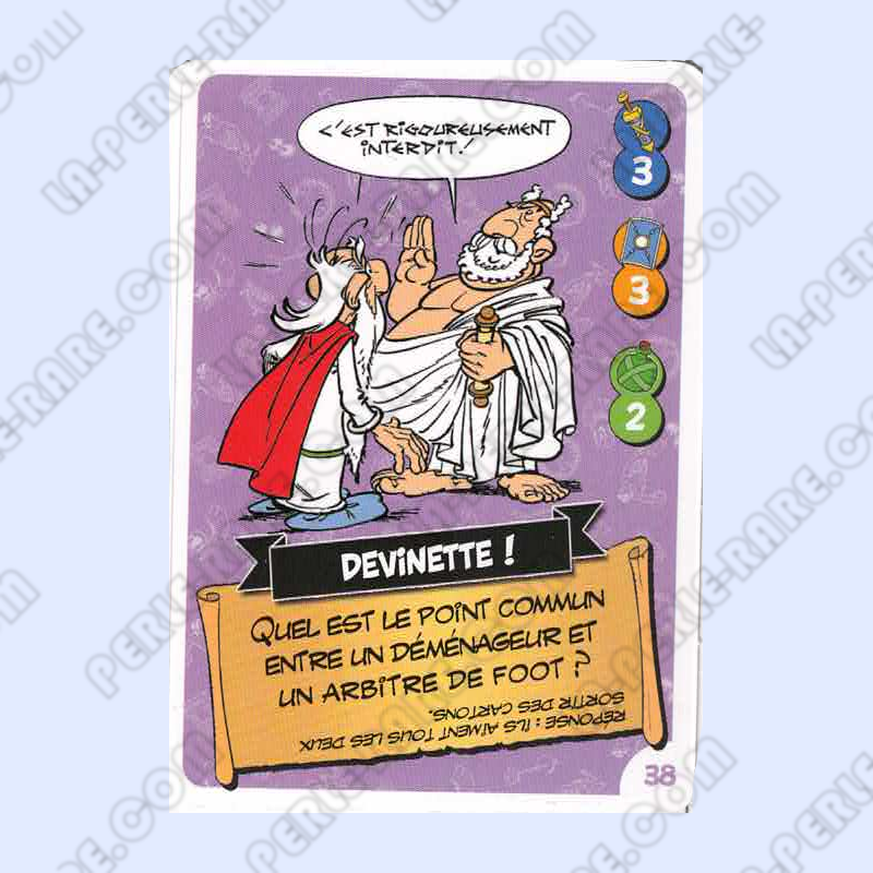 carte numéro 38 Collection CORA - Asterix aux Jeux Olympiques