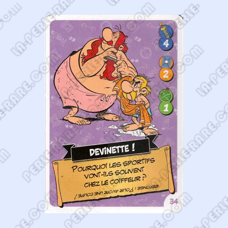 carte numéro 34 Collection CORA - Asterix aux Jeux Olympiques