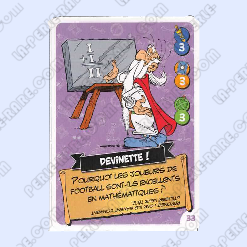 carte numéro 33 Collection CORA - Asterix aux Jeux Olympiques