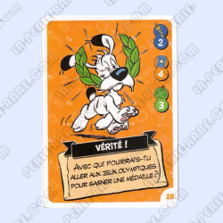 carte numéro 28  Collection CORA - Asterix aux Jeux Olympiques