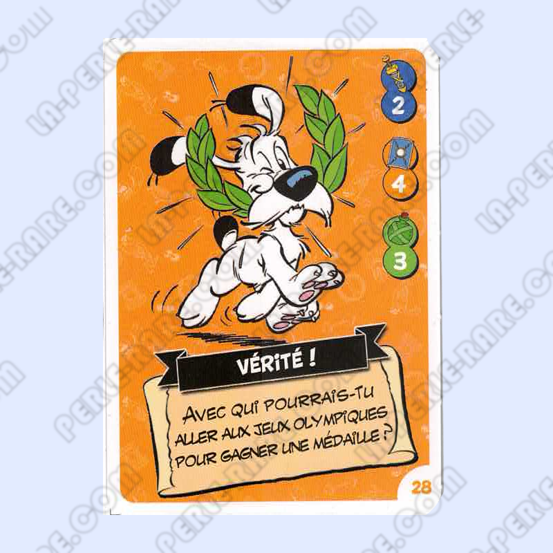 carte numéro 28 Collection CORA - Asterix aux Jeux Olympiques