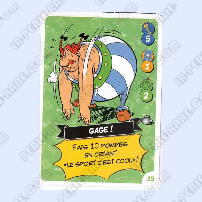 carte numéro 19 Collection CORA - Asterix aux Jeux Olympiques