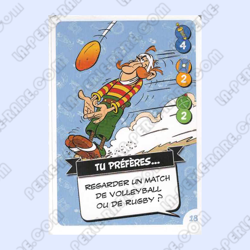 carte numéro 18 Collection CORA - Asterix aux Jeux Olympiques
