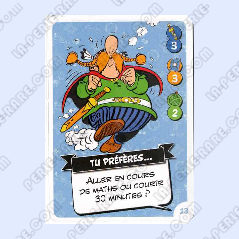 carte numéro 13 Collection CORA - Asterix aux Jeux Olympiques