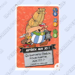 carte numéro 08  Collection CORA - Asterix aux Jeux Olympiques