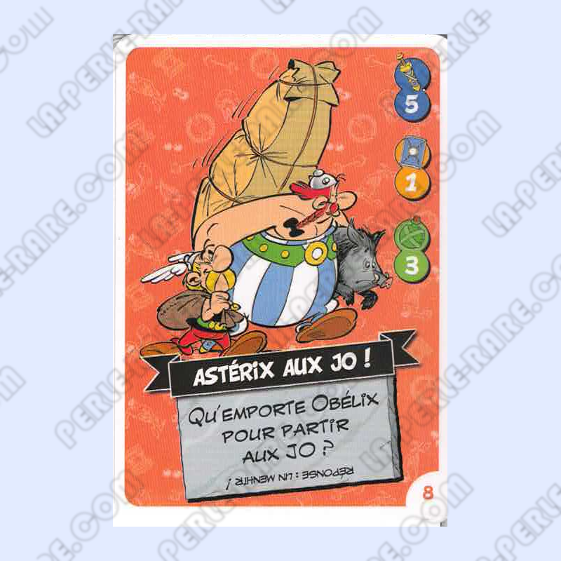 carte numéro 08  Collection CORA - Asterix aux Jeux Olympiques