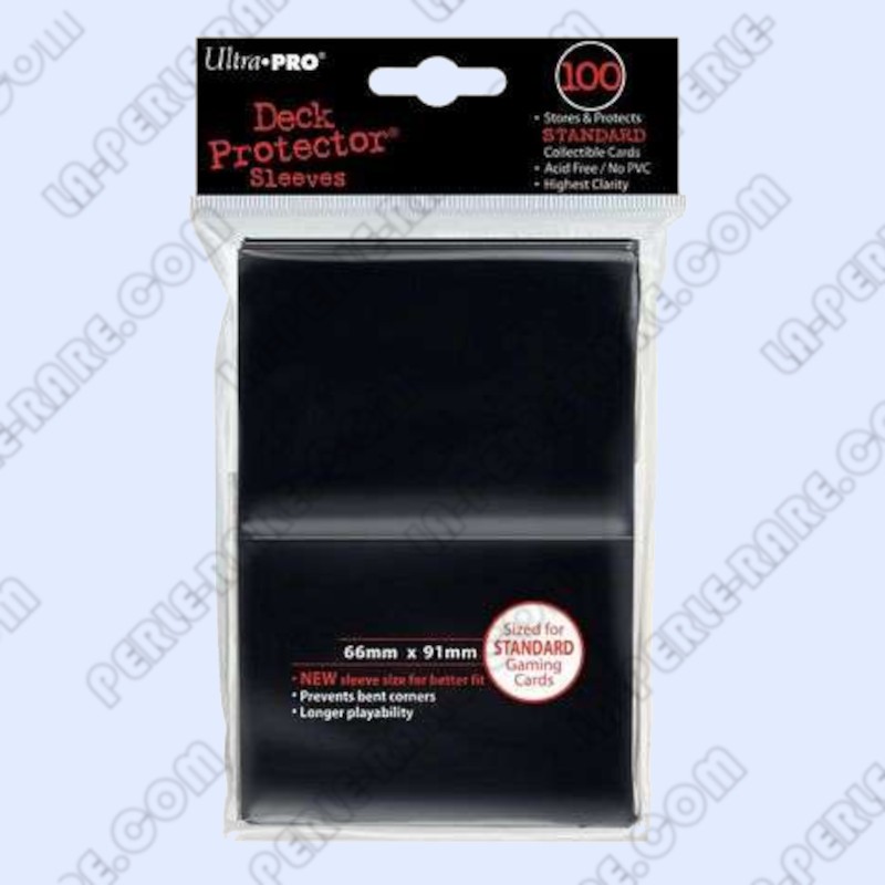 Paquet de 100 pochettes Standard Noires Ultra-Pro