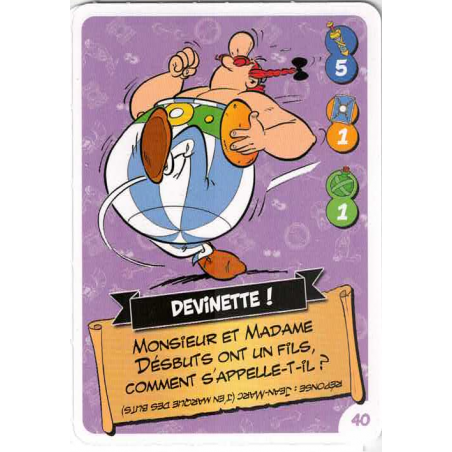 carte numéro 40 Collection CORA - Asterix aux Jeux Olympiques