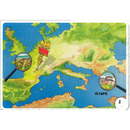 autocollant numéro 01 Collection CORA - Asterix aux Jeux Olympiques