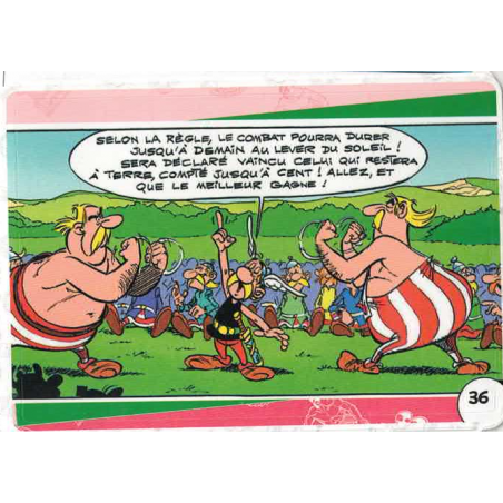 autocollant numéro 36 Collection CORA - Asterix aux Jeux Olympiques