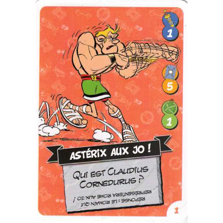 carte numéro 01 Collection CORA - Asterix aux Jeux Olympiques