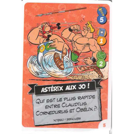 carte numéro 05 Collection CORA - Asterix aux Jeux Olympiques