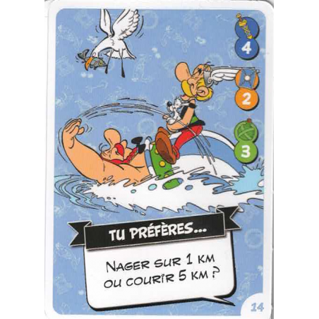 carte numéro 14 Collection CORA - Asterix aux Jeux Olympiques