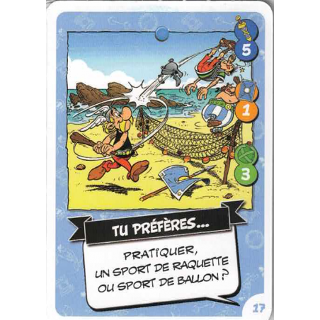 carte numéro 17 Collection CORA - Asterix aux Jeux Olympiques