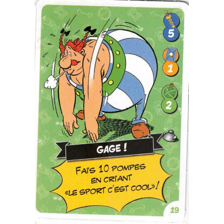 carte numéro 19 Collection CORA - Asterix aux Jeux Olympiques