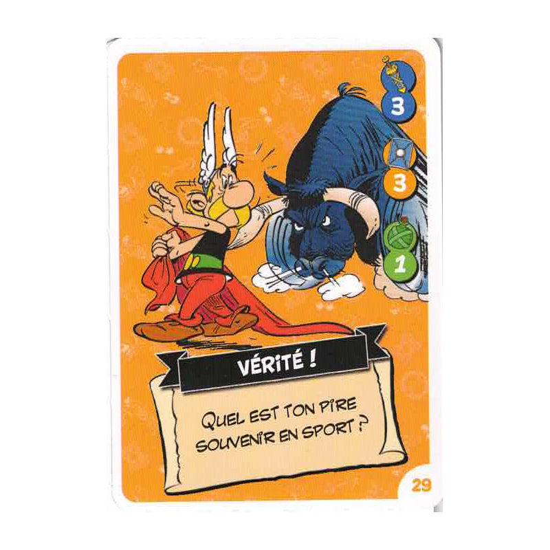 carte numéro 29  Collection CORA - Asterix aux Jeux Olympiques