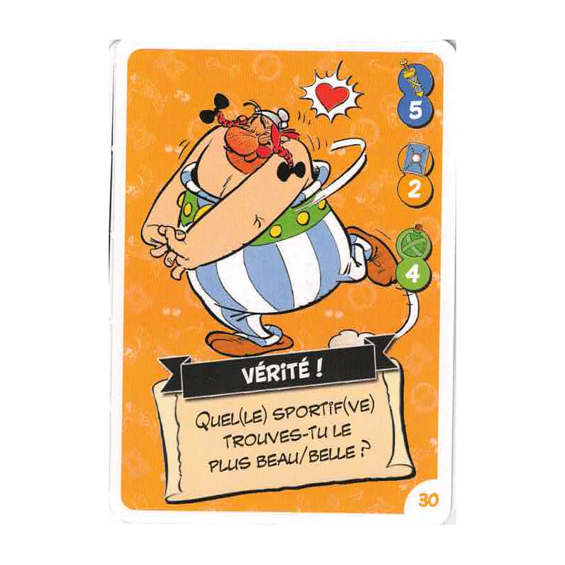 carte numéro 30  Collection CORA - Asterix aux Jeux Olympiques