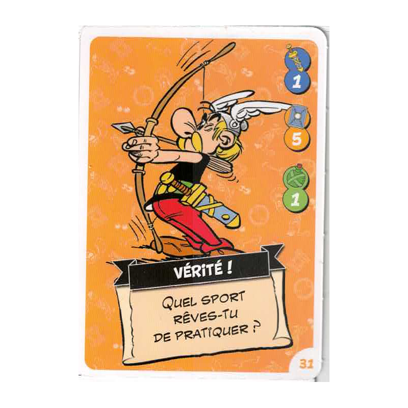 carte numéro 31  Collection CORA - Asterix aux Jeux Olympiques