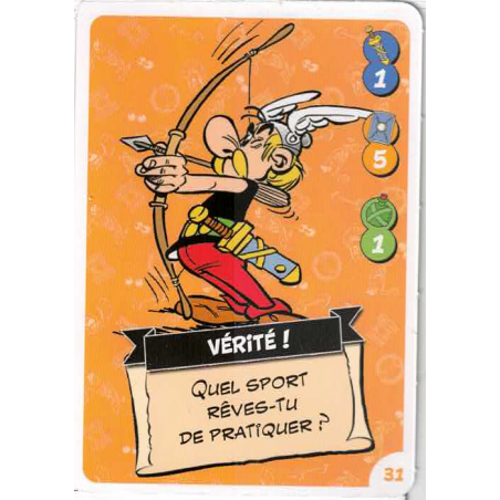 carte numéro 31 Collection CORA - Asterix aux Jeux Olympiques