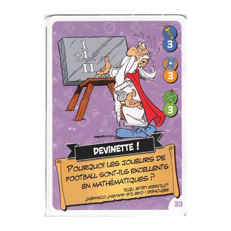 carte numéro 33  Collection CORA - Asterix aux Jeux Olympiques