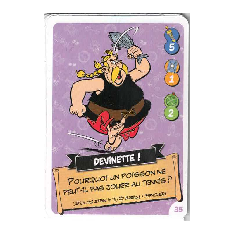 carte numéro 35  Collection CORA - Asterix aux Jeux Olympiques