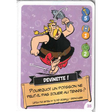 carte numéro 35 Collection CORA - Asterix aux Jeux Olympiques