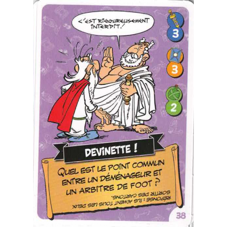 carte numéro 38 Collection CORA - Asterix aux Jeux Olympiques