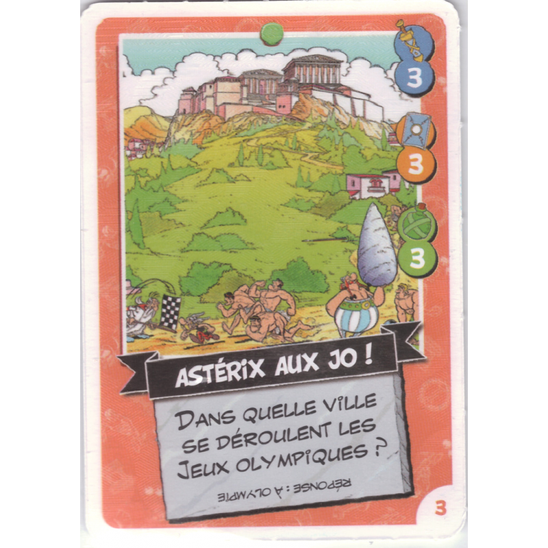 carte numéro 03  Collection CORA - Asterix aux Jeux Olympiques