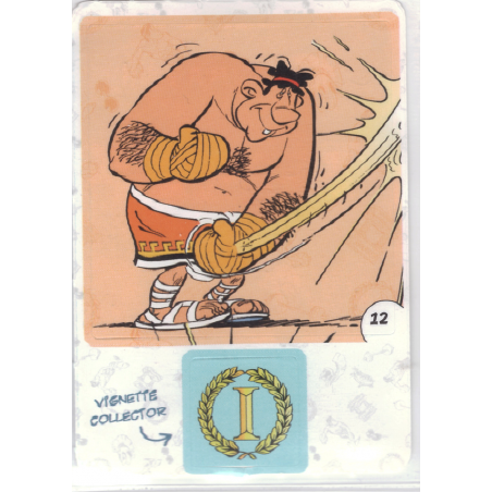 autocollant numéro 12 Collection CORA - Asterix aux Jeux Olympiques