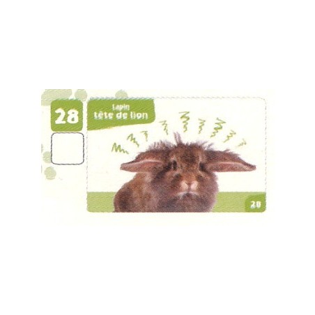 VIGNETTE 28 LAPIN TÊTE-DE-LION - Collection 2024 - Nos amies les bêtes